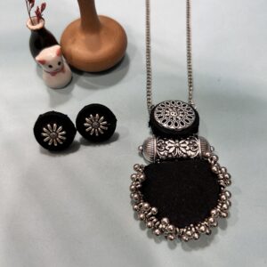 Raas - Oxidised Necklace with Earrings