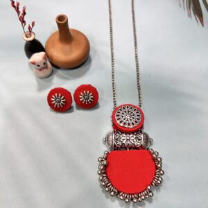 Raas - Oxidised Necklace with Earrings