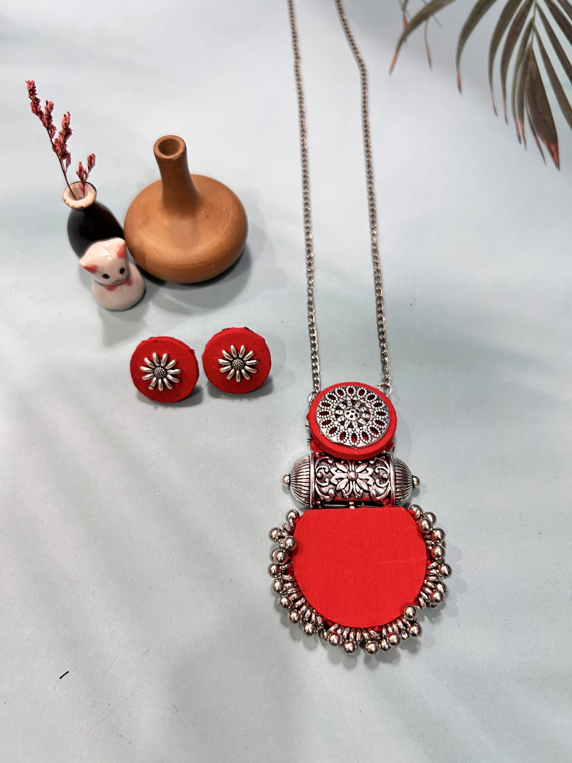 Raas - Oxidised Necklace with Earrings