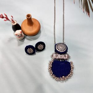 Raas - Oxidised Necklace with Earrings